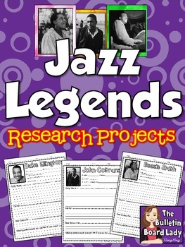 Preview of Jazz Musicians Research Pages