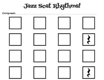 Preview of Jazz Scat Rhythm Composition Project
