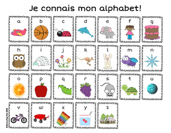 Je connais mon alphabet! (French Alphabet Sound Poster and Flashcards)