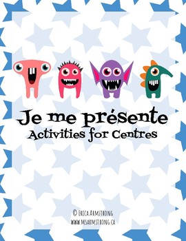 Preview of Je me présente : Core French task / activity cards for centres