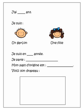 Je Me Presente Activite D Accueil En Francais By Stephanie Guillemette Cote