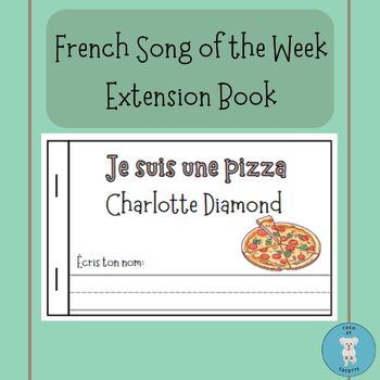 Preview of Je suis une pizza - Charlotte Diamond ** Extension Book and Flashcards