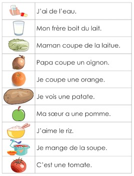 Je travaille mon vocabulaire: La nourriture {French Vocabulary Practice}