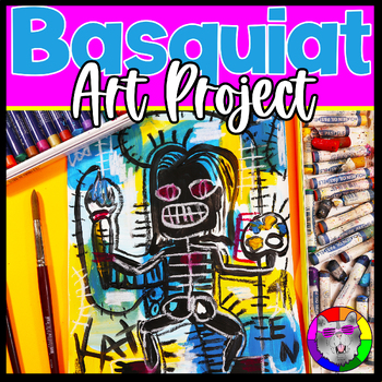 Preview of Jean-Michel Basquiat Art Lesson, Self-Portrait Artwork, 3rd, 4th, and 5th Grade