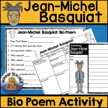 Preview of Jean-Michel Basquiat Biography Poem Activity and Writing Paper