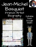 Jean-Michel Basquiat French Biography Template, Google Sli