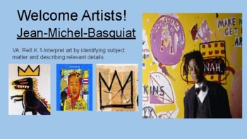 Preview of Jean-Michel Basquiat/Virtual Learning