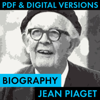 Preview of Jean Piaget Biography Research Organizer, Biography PDF & Google Drive CCSS