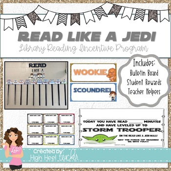 Preview of Jedi Library Reading Incentive Program | EDITABLE