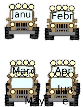 Preview of Jeep birthday board