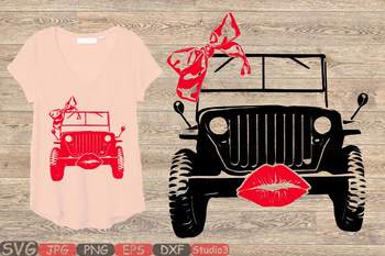 Download Jeep Lips Svg Jeep Girl Svg Silhouette Svg Iron On Shirt Coz 87sv By Hamhamart