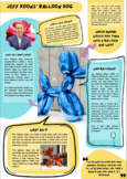 Jeff Koons' Balloon Dog Poster Set for Art Classroom Decor