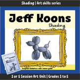 Jeff Koons balloon dog art shading worksheets
