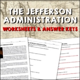 Jefferson Administration Early America Reading Worksheets 