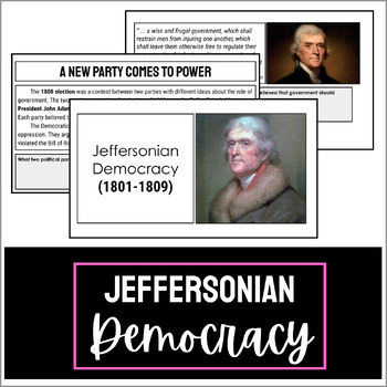 Preview of Jeffersonian Democracy - Digital Lesson