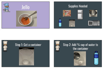 Preview of Jello (Special Education Visual Recipes, Sequencing)