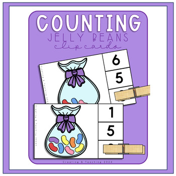Preview of Jelly Bean Clip Counting Cards