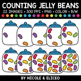 Spring Jelly Bean Counting Clipart + FREE Blacklines - Com
