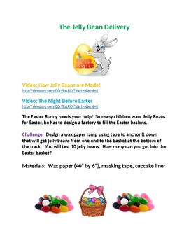 Preview of Jelly Bean Delivery Easter STEM Challenge