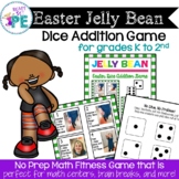 Easter Dice Addition 1-12 Math Fitness Game for PE & Brain Breaks