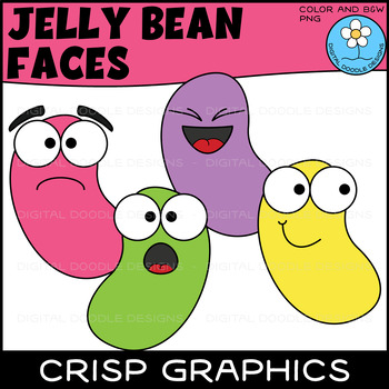 jelly beans with faces