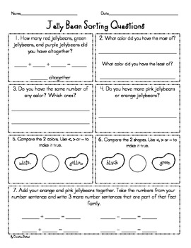 Jelly Bean Graphing & Sorting Activity by Christine Statzel | TpT