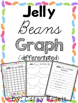 Preview of Jelly Bean Graphing, Sorting, and {Differentiated} Questions