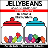 Jellybeans Clip Art with Coordinating Jars