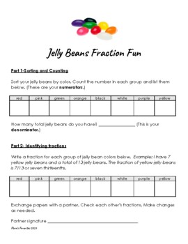 Preview of Jelly Beans Fraction Fun