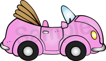 pink car clip art