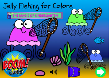 Preview of Jelly Fishing for Colors~Boom Cards