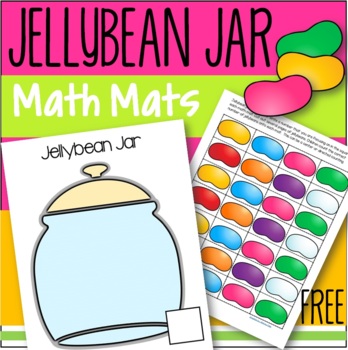 Preview of Jellybean Jar Math Mats Counting Sorting Patterns Preschool PreK FREE