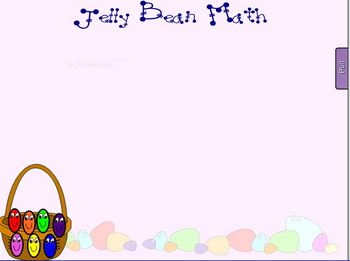 Preview of Jellybean Math - Easter Smart Board lesson with printable worksheets