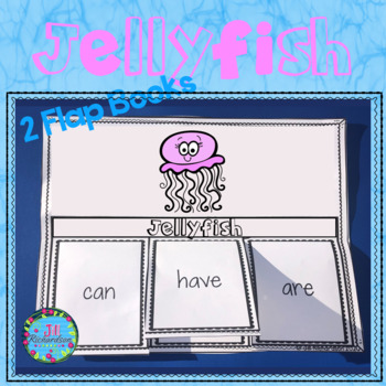 Preview of Jellyfish Writing Flapbooks Kindergarten First Second Grade Ocean Animals