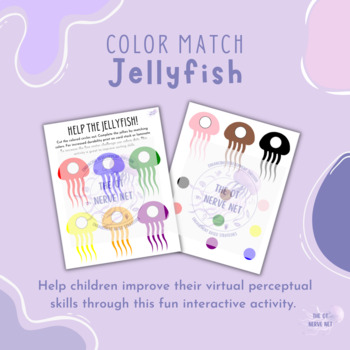 Preview of Jellyfish Color Match | Velcro Dot | Fine Motor | OT | Visual Perception