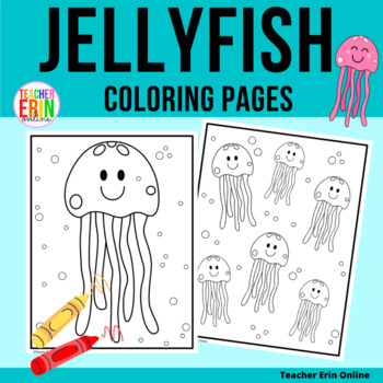 jellyfish coloring pages freebie  ocean summer fun  2