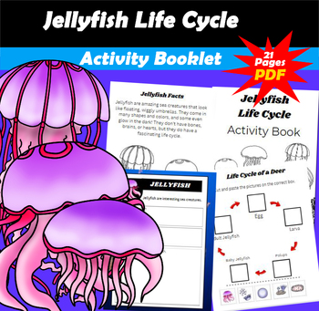 Preview of Jellyfish Life Cycle Activity Book PDF