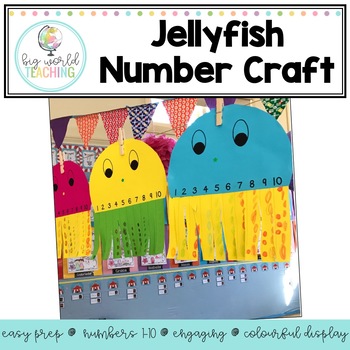 Jellyfish Number Craft Number 1-10 by Big World Teaching | TpT