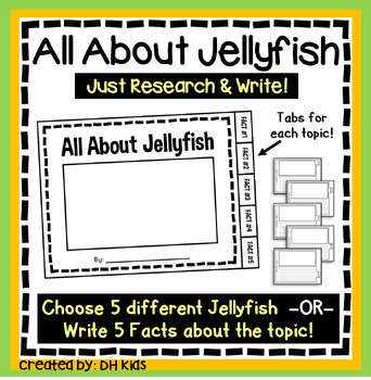 Preview of Jellyfish Species Report, Ocean Animal Flip Book, Sea Creature Writing Project