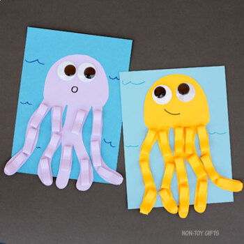 Ocean animal craft - Jellyfish craft - Summer craft by Non-Toy Gifts