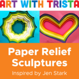 Jen Stark Inspired Paper Relief Sculpture Art Lesson