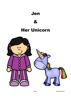 Preview of Jen & the Unicorn (1)Decodable passage/story -igh /ī/, r-controlled; bw pictures