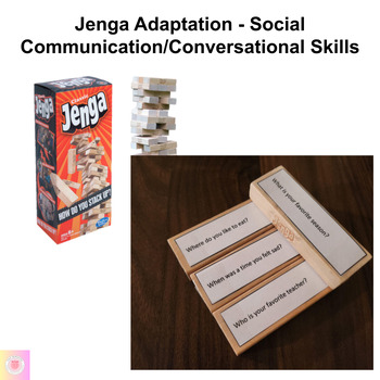 Preview of Jenga Adaptation - Social Communication/Conversational Skills