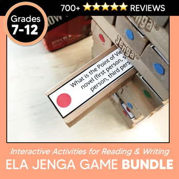 Preview of Jenga Bundle: Literary Jenga, Informational Text Jenga, & Creative Writing Jenga