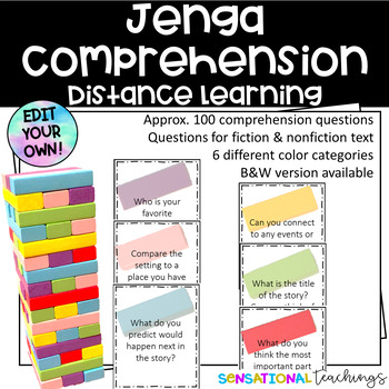 Preview of Jenga Comprehension for Distance Learning