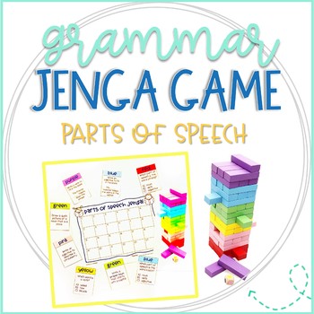 Preview of Parts of Speech Jenga Game for Nouns, Verbs, and Adjectives