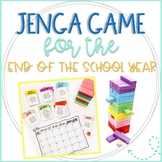 Editable End of the Year Jenga Game Cards with Reflection 