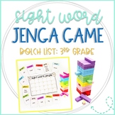 Jenga Sight Words Game for Third Grade List