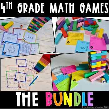 Preview of 4th Grade Math Games for use with Jenga® - The PRINTABLE Bundle