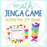 Math Jenga Game Cards for 2nd Grade Geometry and Plane and